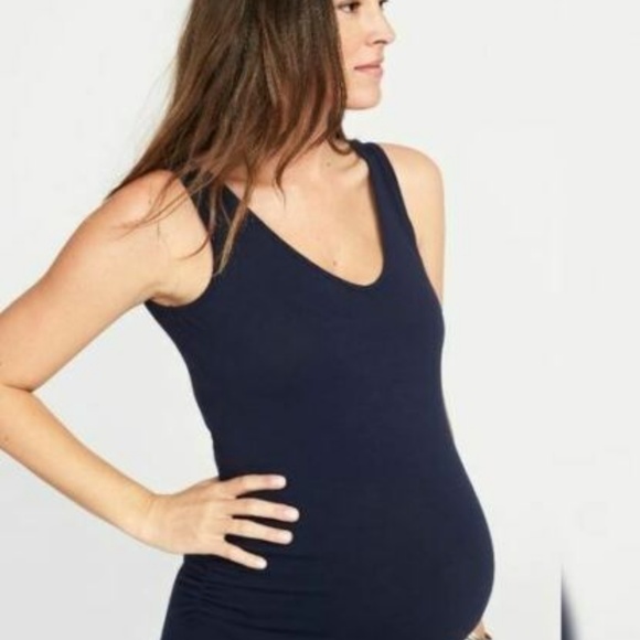 Old Navy Maternity V-Neck Maxi Black Dress - Picture 3 of 6